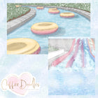 Waterpark Cool Tones Inspired Clipart