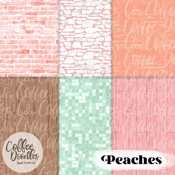 Peaches Light Inspired Texture Digital Paper Pack