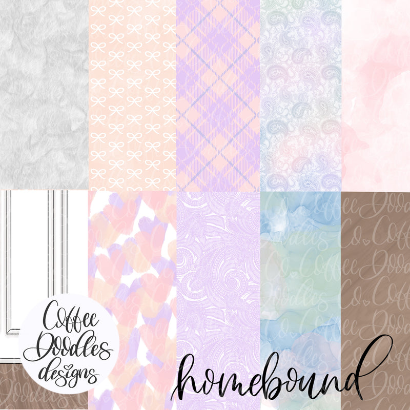 Homebound Pastel Collection Inspired NOT SEAMLESS Inspired Digital Paper Pack