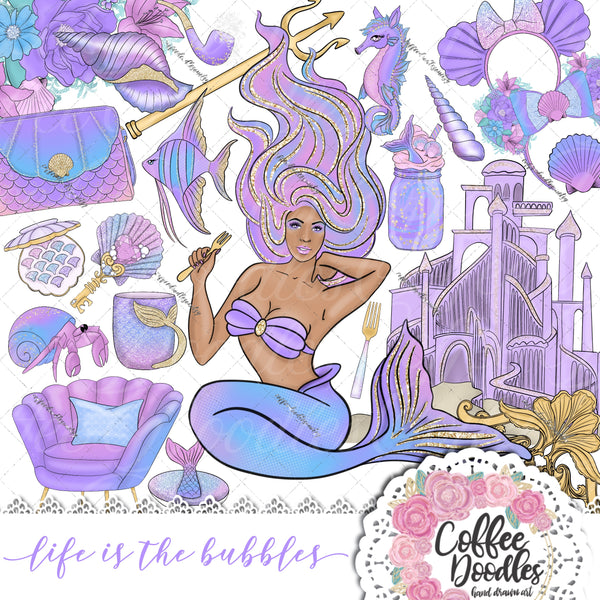 Life Is Bubbles Inspired Clipart