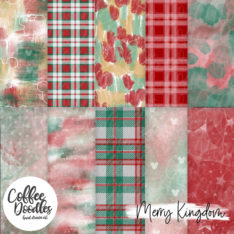 - Traditional Merry Kingdom Inspired NOT SEAMLESS Inspired Digital Paper Pack