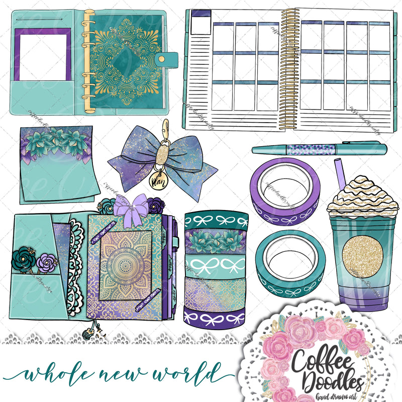Whole New World Inspired Clipart Planners