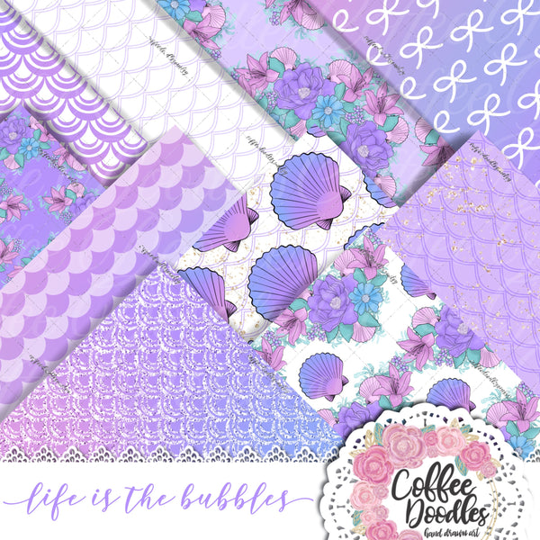 Life Is Bubbles NOT SEAMLESS Inspired Digital Paper Pack