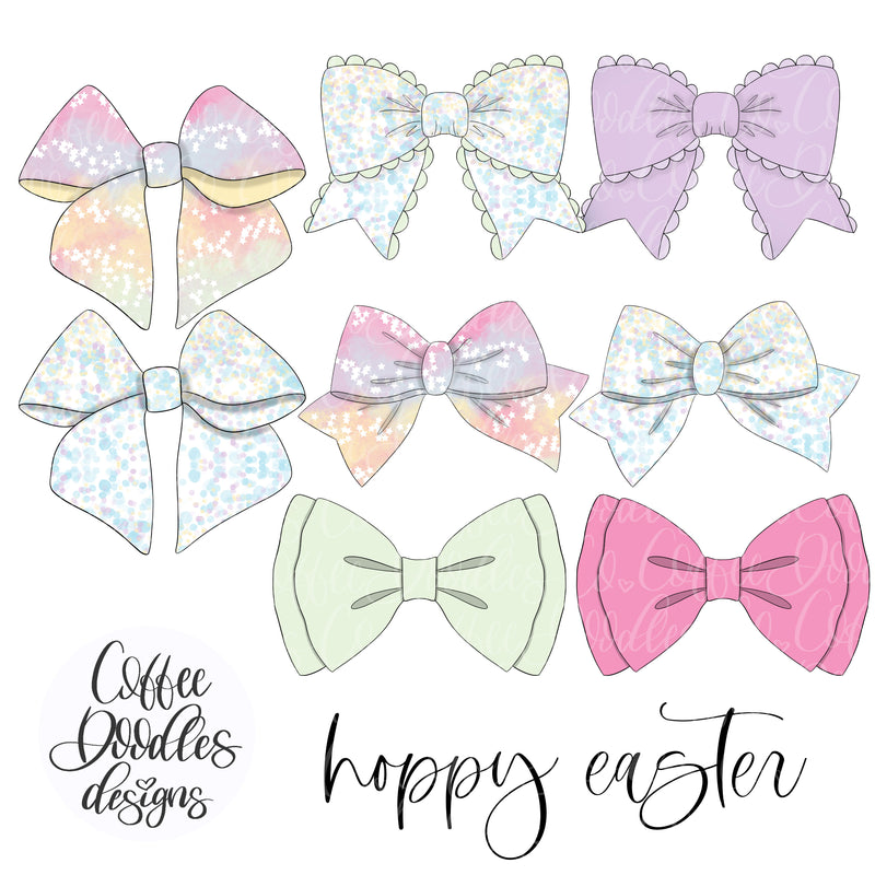 Hoppy Easter Pastel BOW Inspired Clipart