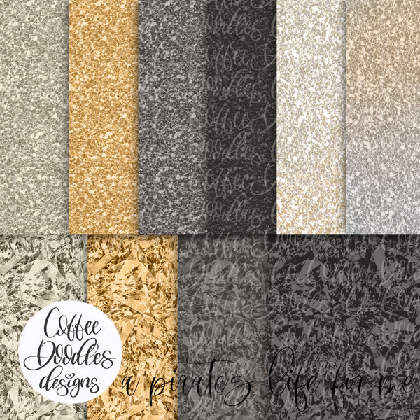 A Pirate's Life for me Diamond Glitter Digital Paper Pack